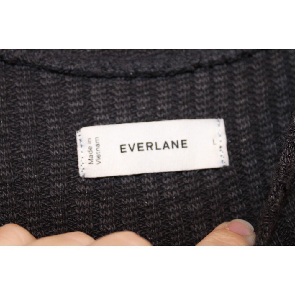 Everlane size large sweater knit charcoal gray midi dress - Picture 6 of 8
